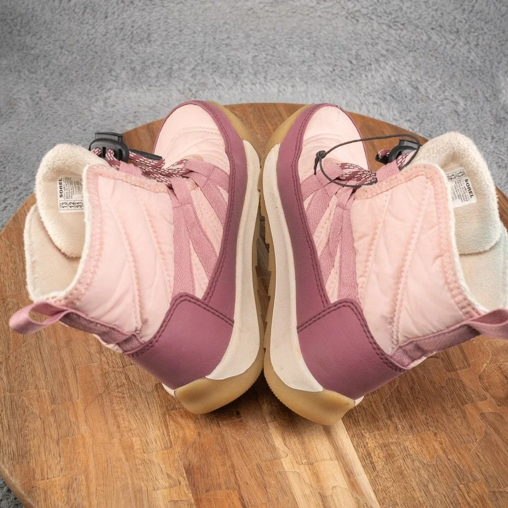 Sorel Whitney II Short‎ Lace Winter Boots Kids Pink , US Size 13